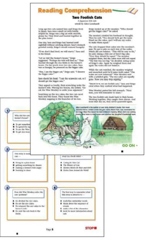 Figure 11 - Exemple d'épreuve d'évaluation de la compréhension 