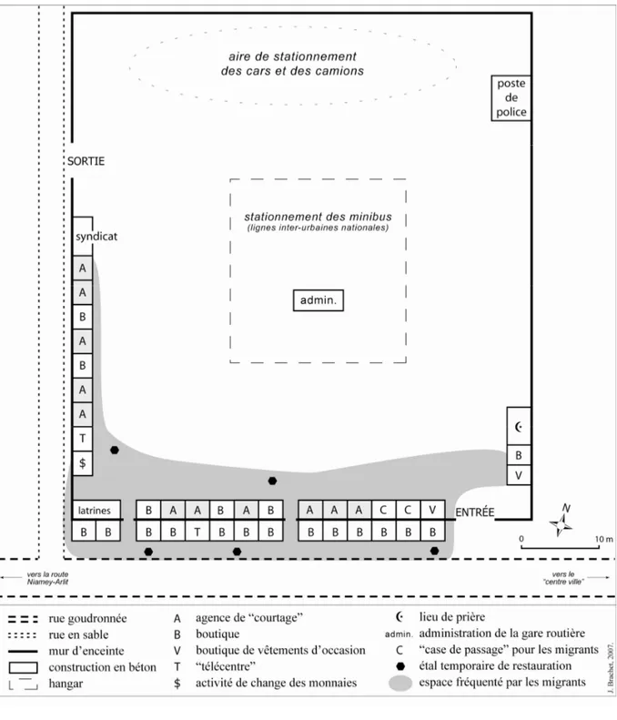 Figure 3.  Schéma de la gare routière d’Agadez 