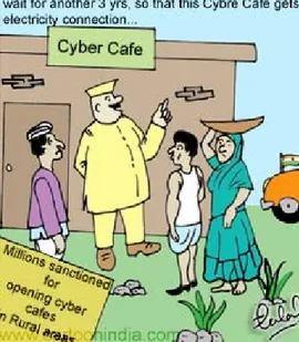 Figure 2.1 : les problèmes de la mise en place de cybercafés dans les campagnes  indiennes 