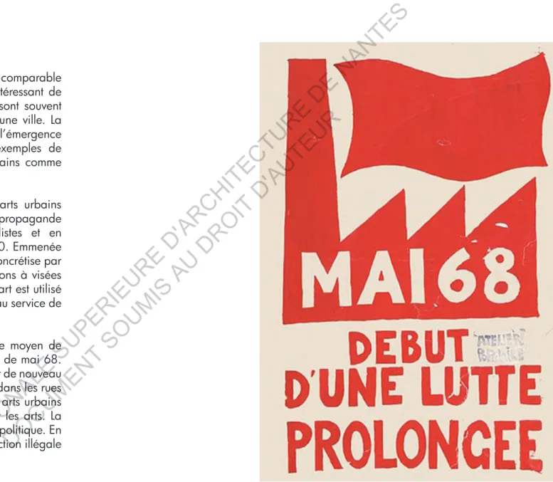 Fig 47. 1968 / Affichage des Beaux Arts / Paris ECOLE  NATIONALE  SUPERIEURE  D'ARCHITECTURE  DE  NANTES DOCUMENT SOUMIS AU DROIT D'AUTEUR
