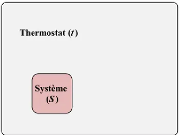 Figure 1.1 : Système (S) en contact avec un réservoir « thermostat (t) ». 