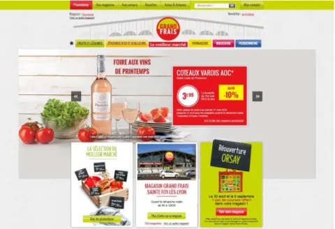 Figure 2. Exemple de mise en situation d'une bannière pour le client Grand Frais 