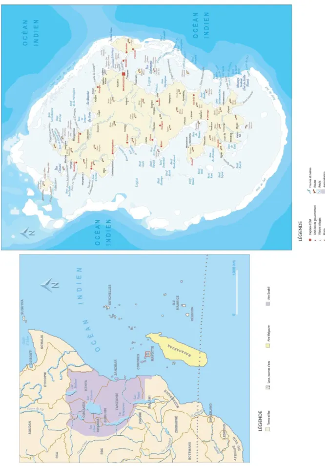 Fig. 4 - Carte générale de Mayotte et de situation dans l’océan Pacifique 