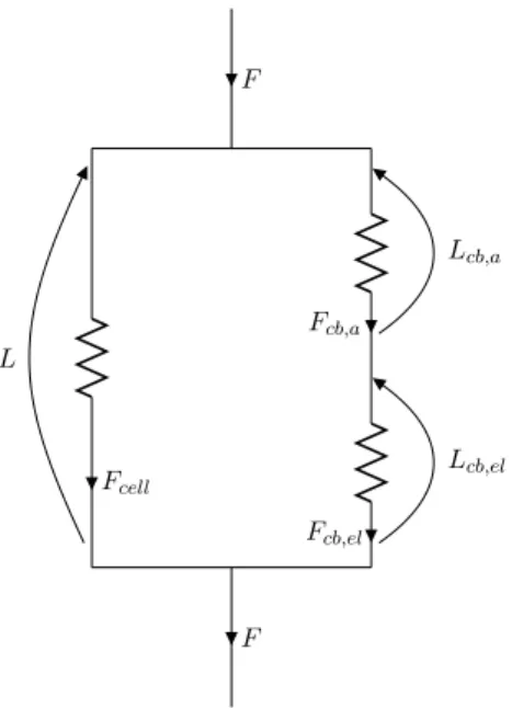 Figure 3.2: Scheme of the equivalent circuit describing the model by Yang et al. (2003) when viscous effects are neglected.