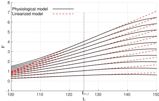 Figure 3.3: Force-length relationship from system ( 3.10 ), coefficients taken from Yang et al