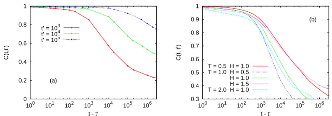 Figure 3.3: The global correlation C vs t − t ′