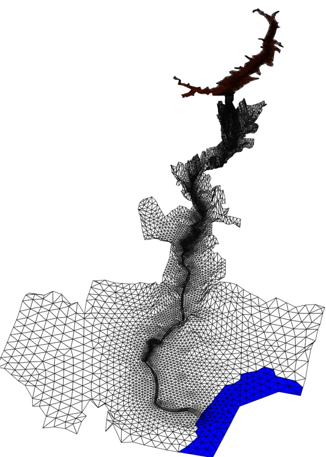 Fig. 3.7.3: Malpasset dam break - Time : 0 s