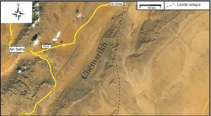 Fig .9- Vue panoramique du périclinal oriental du Djebel de Chémarikh. 