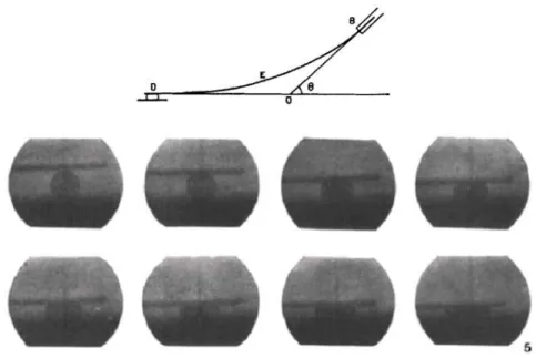 Figure 1.4: Original drawing and photos from Cole’s experiment on urchin eggs: the egg (D) is compressed by a gold fiber (E).