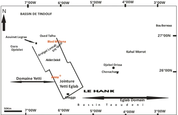 Fig2 : localisation des secteurs d’études (Anna, Bled M’Dena) 