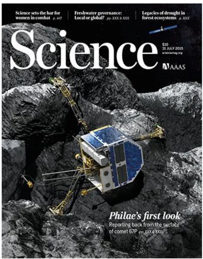 Figure 42 : Couverture du magazine Science le 31 juillet 2015. Crédits : A. Torres (CNES)/J.-P