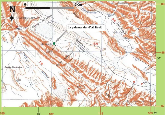 Fig. 15 : Carte de localisation (secteur d’El Kseïb)