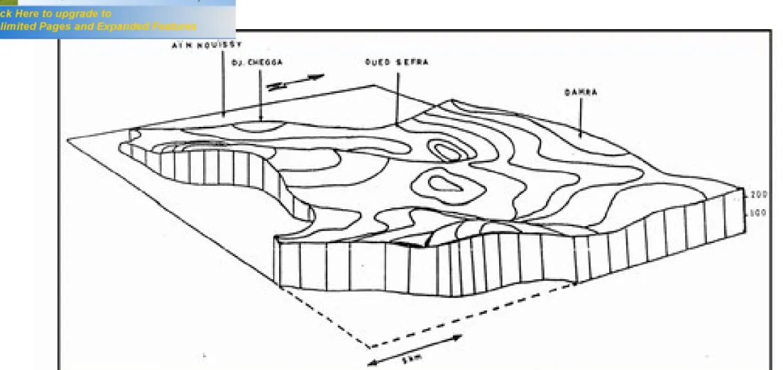 Fig. 11 : Bloc diagramme du substratum de la région de Mostaganem (réalisé par BAICHE, 1994) 