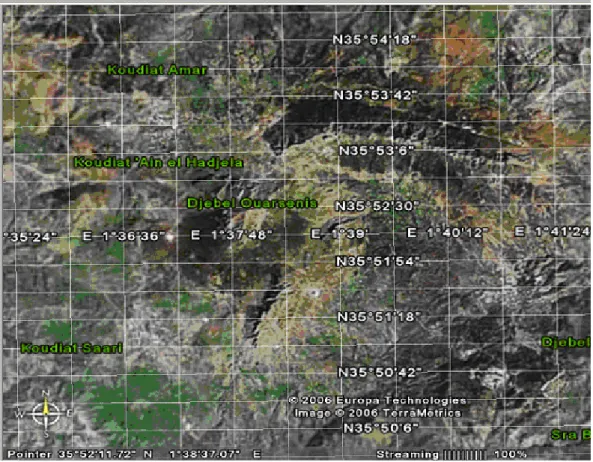 Fig :3 : Localisation géographique de l’Ouarsenis