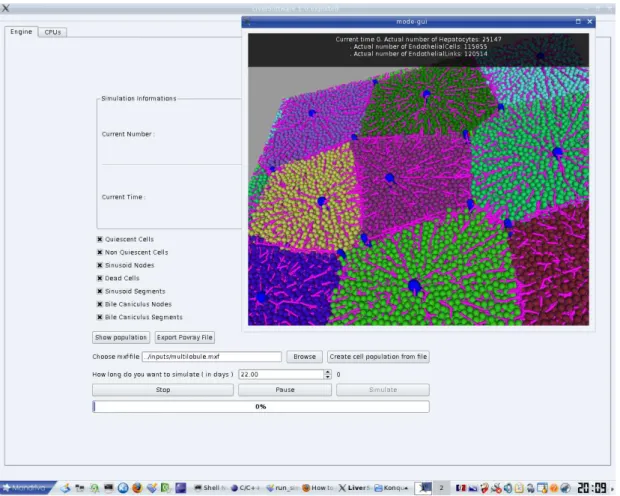 Figure 2.1: Screenshot of the Graphical user interface with OpenGl real time visualization user interface (GUI) libraries
