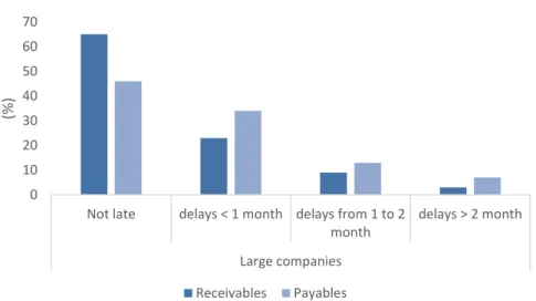 Figure 3- Large companies payment delays distribution 