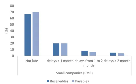 Figure 5- Small companies payment delays distribution 010203040506070