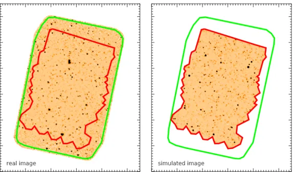 Figure 3.21 – Real Herschel PACS 100 µm image (left) and one of our simulations (right)