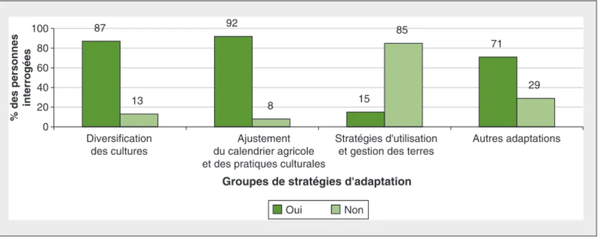 Figure 3. Adaptation strategies listed.