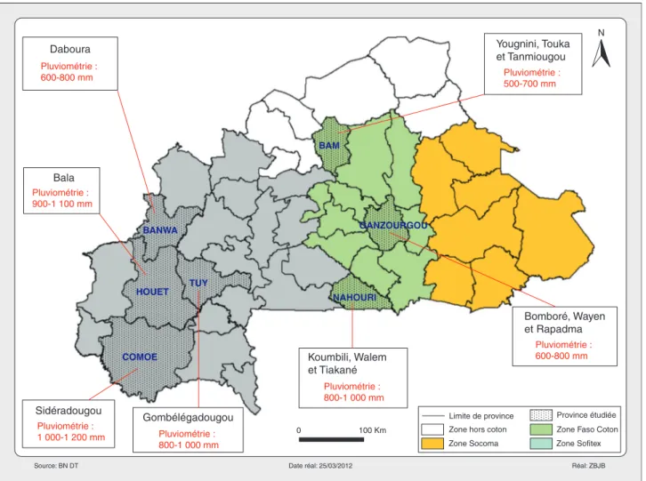 Figure 1. Présentation des sites d'étude. Figure 1. Presentation of the studied sites.