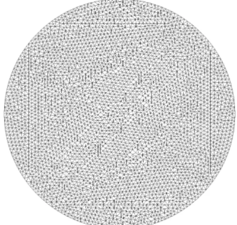 Figure 3.6: The mesh of the 2D numerical test.