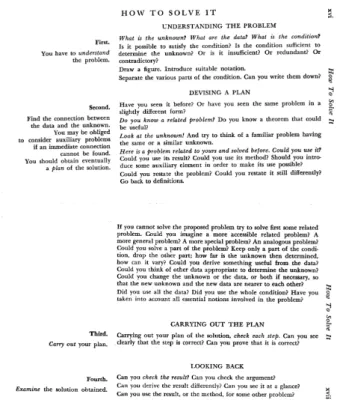 Figure 4.1 – Extrait de G. Pólya, « How to solve it » [20, p. 8].