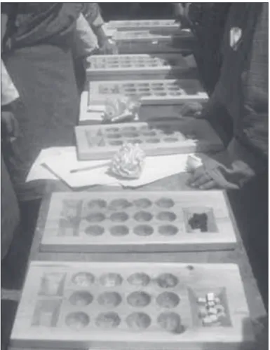 Figure 2. Plateaux de jeu utilisé au cours du troisième atelier. Figure 2. Game boards used during the third workshop.