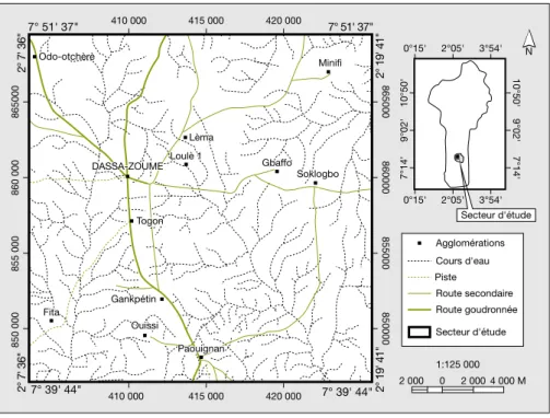 Figure 1. Situation du secteur e´tudie´.