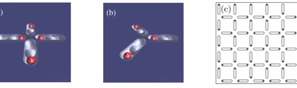Figure II.17: Artificial spin ice made by charged colloidal particles confined in a double well potential (from [227])