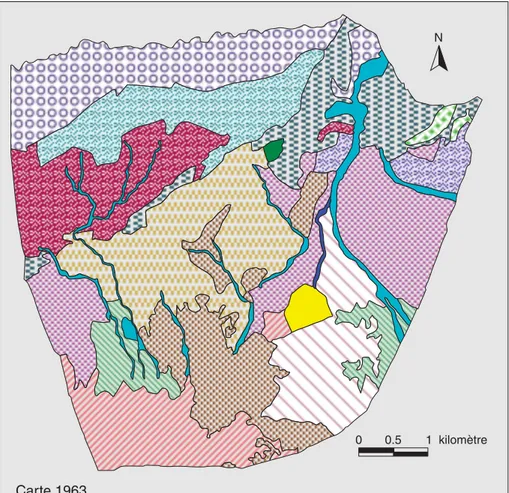 Figure 3 . Carte de l’occupation des terres du Parc national de Bou Hedma en 1963 (Tarhouni, 2003)