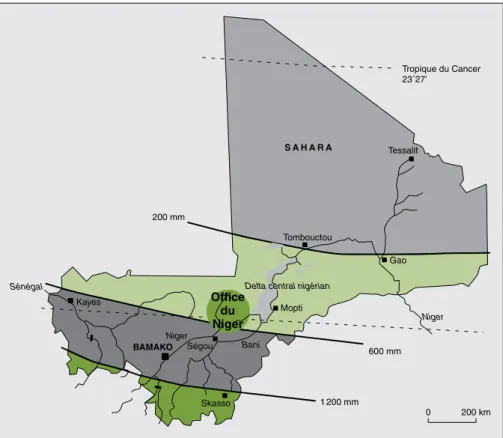 Figure 1. Localisation de l’Office du Niger au Mali.
