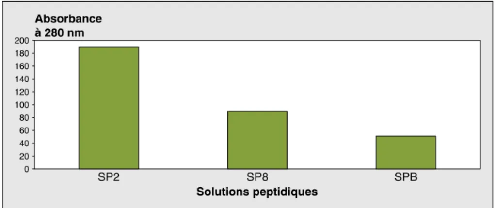 Figure 1. Activité protéolytique des extraits coagulants gastriques de dromadaires en comparaison avec