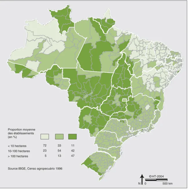 Figure 5. Grandes, moyennes et petites propriétés. Figure 5. Large, medium-size and small properties.