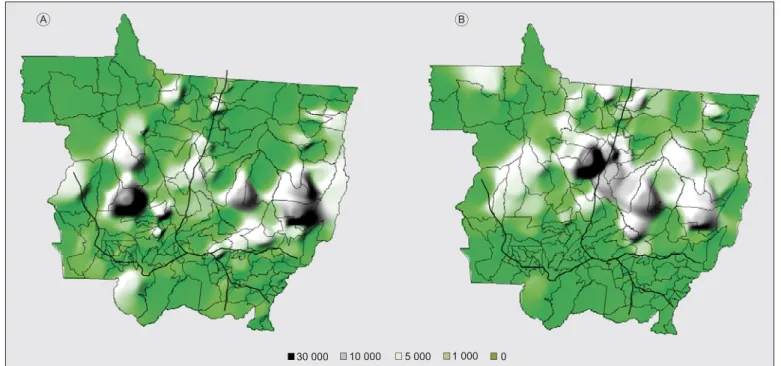 Figure 1 . Évolution des surfaces rizicoles en hectares dans le Mato Grosso (1990-2002)