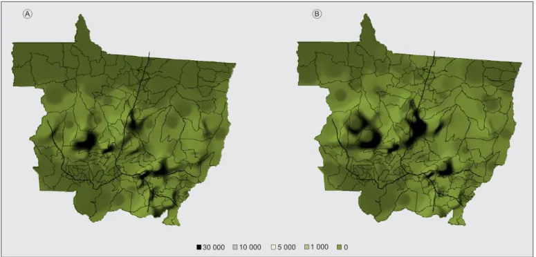Figure 4 . Évolution des surfaces en soja en hectares dans le Mato Grosso (1990-2002)