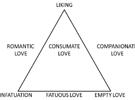 Figure 2.1: The Three Components of Love and Love Types 