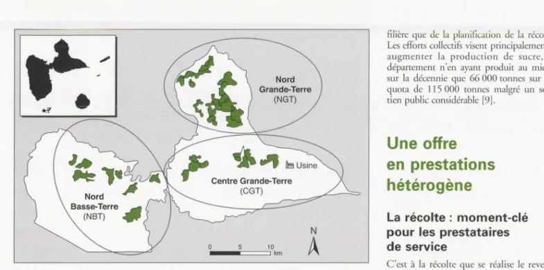 Figure  1 .  Les  groupements  fonciers  agricoles  de  la  réforme  foncière  dans  les  bassins  canniers  continentaux