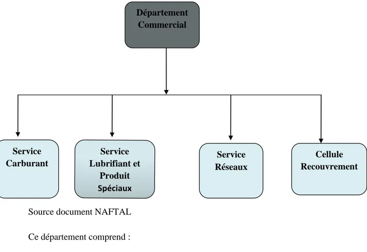 Figure N°10 :Organigramme du Département commercial  