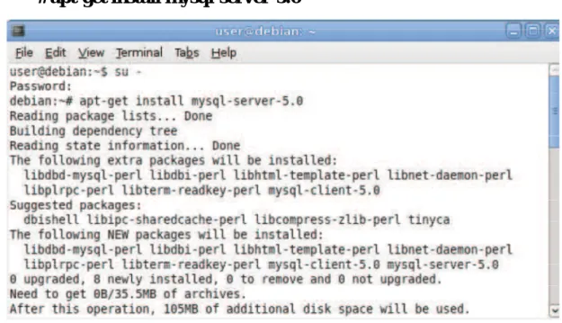 Figure 15 : Installation de MySQL 