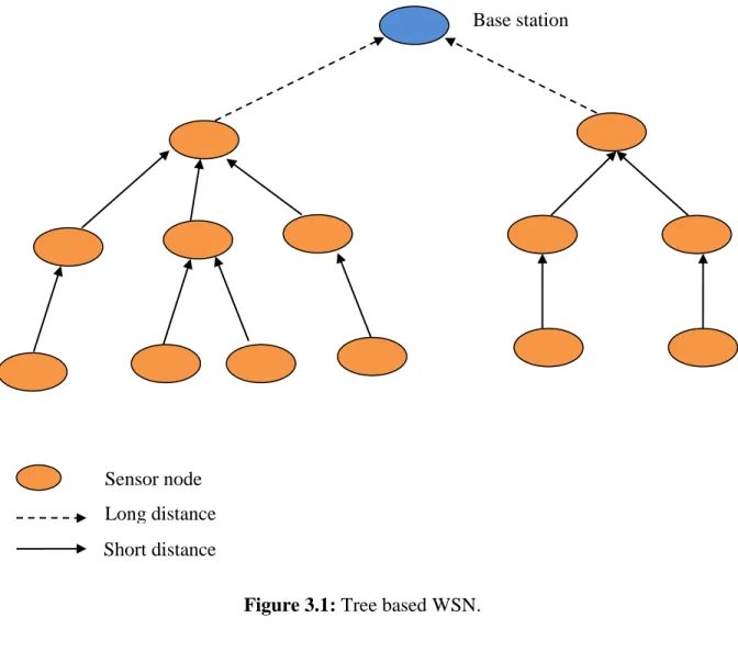 Figure 3.1: Tree based WSN. 