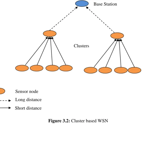 Figure 3.2: Cluster based WSN