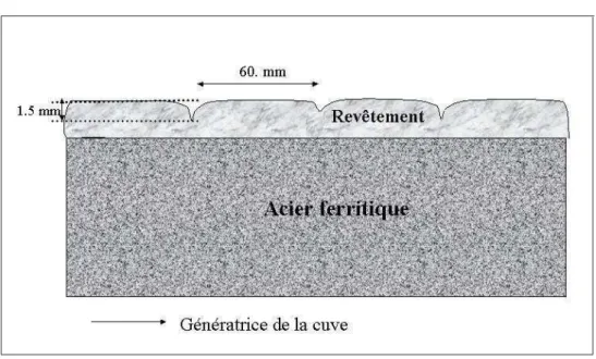 Fig. 1.6  Représentation schématique du revêtement.