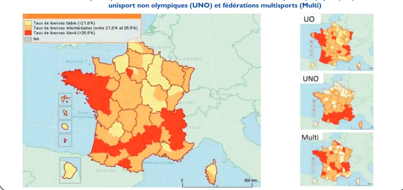 Tableau 6 Nombre de clubs par famille de fédérations en 2012