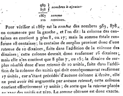 Figure 9 - Extrait de Reynaud (p. 23) - Preuve de l’addition 