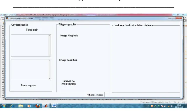 Figure 16 :  L’interface du codage. 