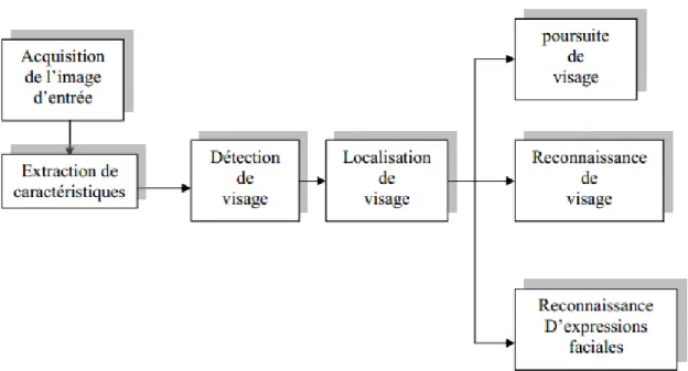 Figure I.1 : Principales étapes d’analyse de visages 