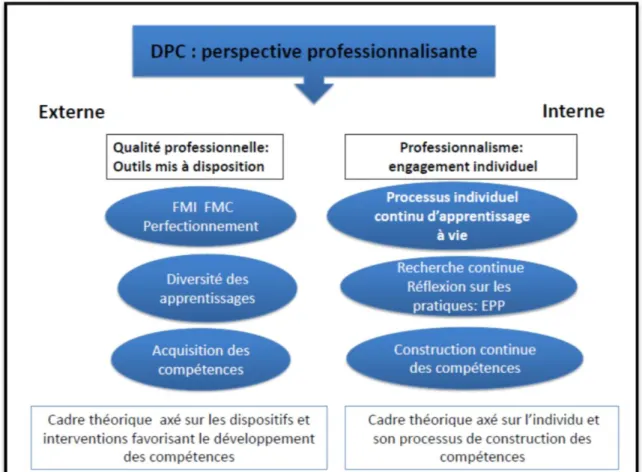 Figure 3 : Les différentes conceptions du développement professionnel continu 