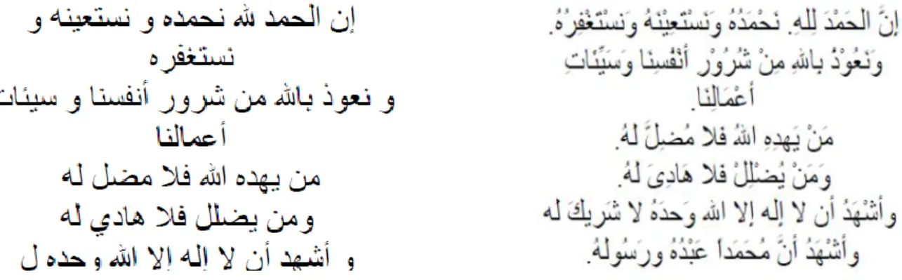 Figure 1.4. Deux types de textes arabes avec et sans signes de voyelles. 