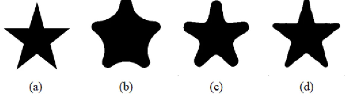 Figure  2.1  Exemple  de  reconstructions  à  partir  des  descripteurs  de  Zernike,  (a)  image  d’origine,  (b)  reconstruction  d’ordre  10,  (c)  reconstruction  d’ordre  20,  (d)  reconstruction  d’ordre 40 [32]