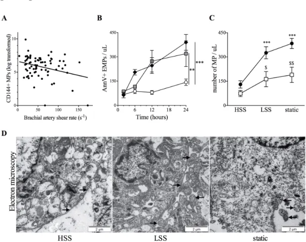 Figure 1. Relationship between EMP and shear stress levels.  